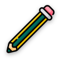 Pencil color line icon
