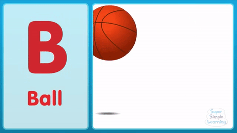 alphabet gif - B for ball